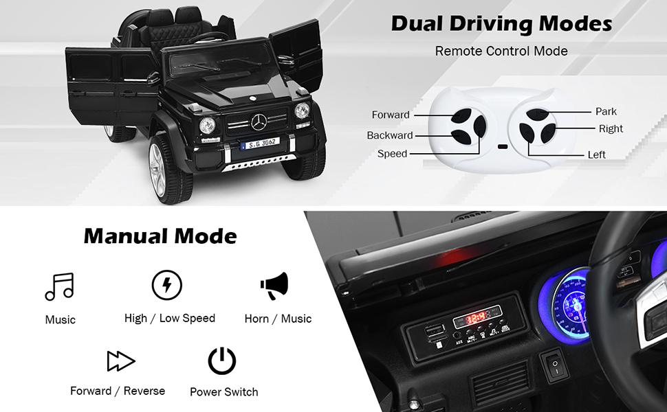 electric car for kids with double openable doors
