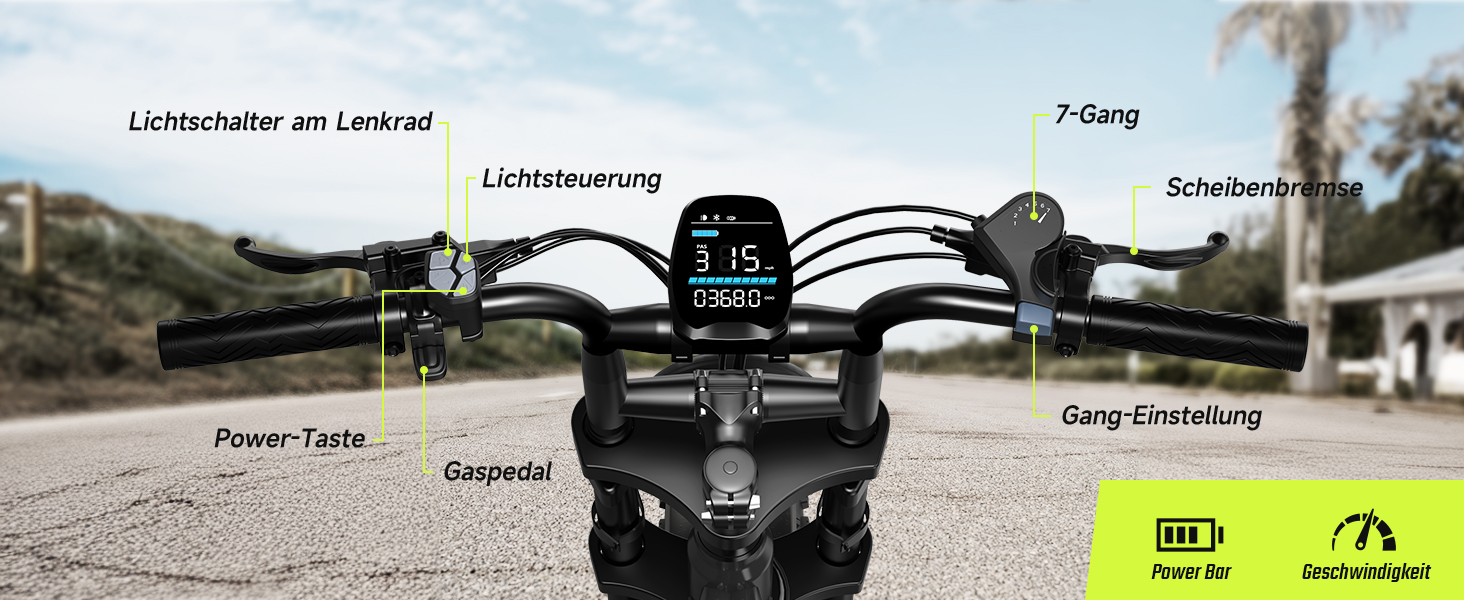 SISIGAD E Bikes Mountainbike Fatbike 20 Zoll Elektrofahrrad Herren Damen Elektro Fahrrad