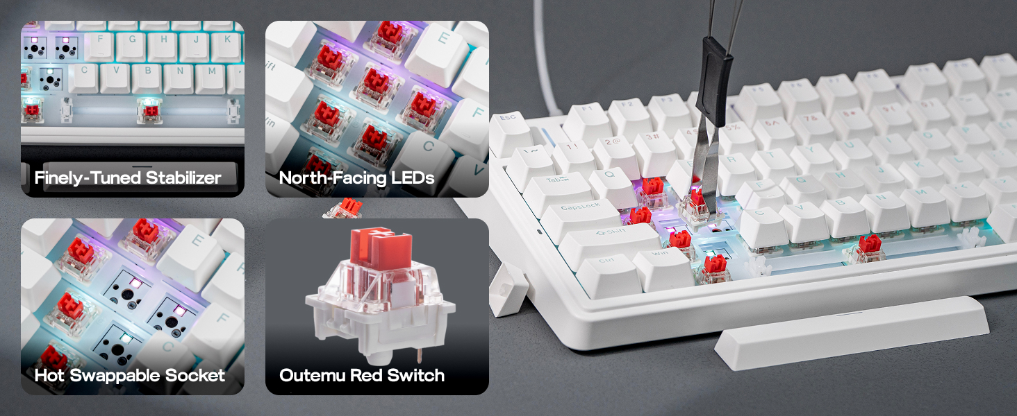 75% Gaming Keyboard with Knob