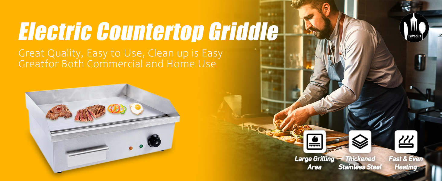 Electric Countertop Griddle