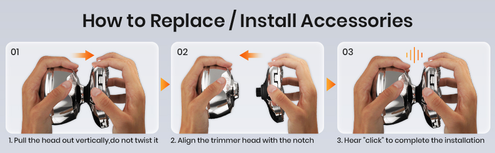 Easy Replacement of Accessories