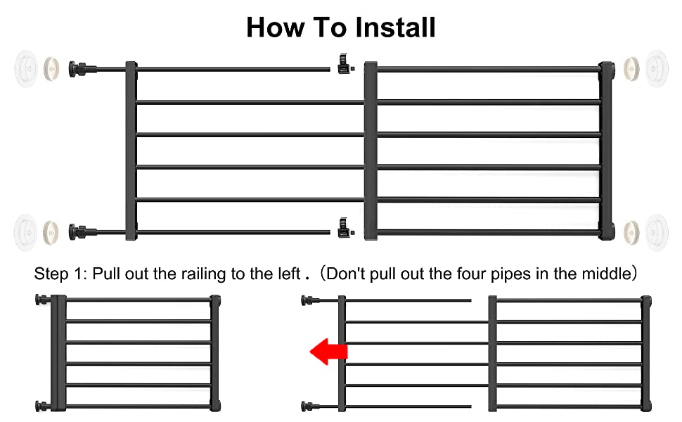 Short Dog Gate 22"39.37" Expandable Puppy Gate Small Step Over Pet