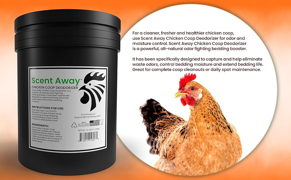 SCENT AWAY Chicken Coop Deodorizer Coop Refresher for Chicken Coops Fragrance
