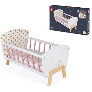 Janod Candy Chic Wooden Baby Doll Cradle