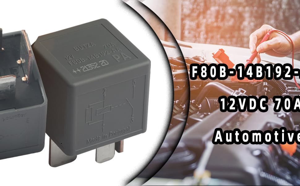 1pack F80B14B192AA Relay 12VDC 70A 4pin Automotive Relay