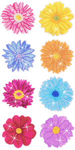 flowers diamond painting art kits coasters with holder