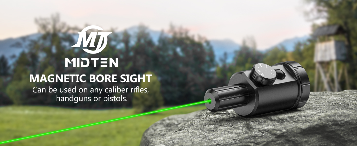 MidTen Bore Sight, Green Laser Bore Sight Kit Multiple Caliber