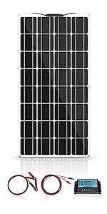 Amazon | ソーラーパネル フレキシブル 300w 3枚100W 12V 単結晶