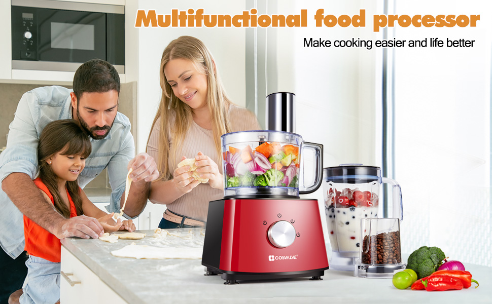 COSVALVE Food Processor 9in1 Multifunctional Food Mixer Blender