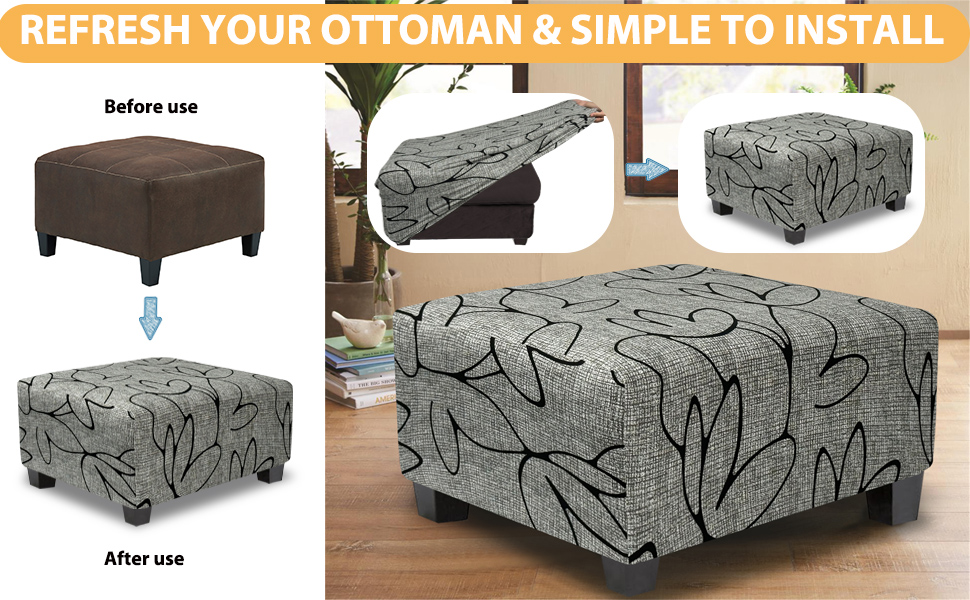 Lotus ottoman cover installation