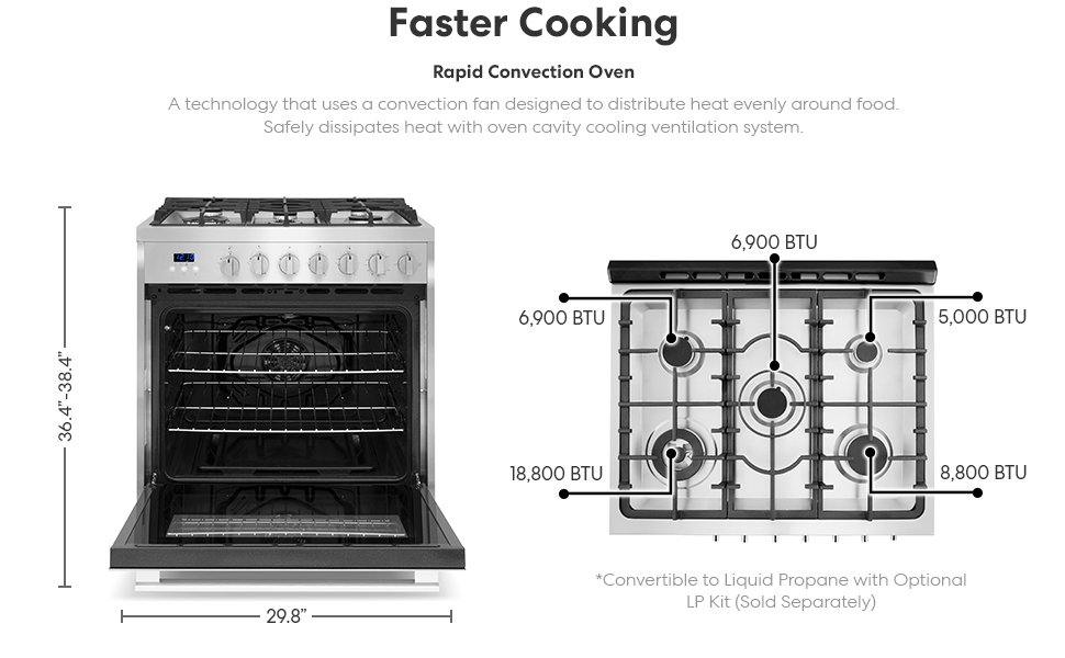 COSMO COS305AGC 30 in. 5.0 cu. ft. Freestanding Single