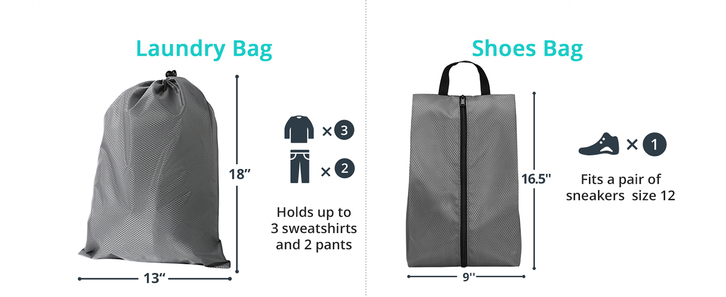 NICOSHOW Compression Packing Cubes Travel Organizer, 7 Set Packing