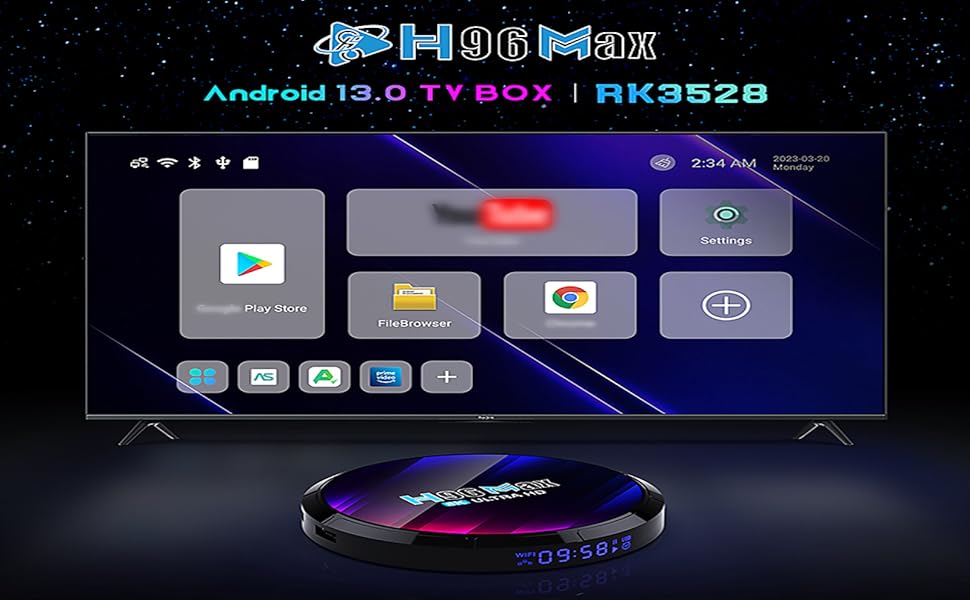 Amazon.com: BOXPUT Android 13.0 H96 Max RK3528 4GB RAM 64GB