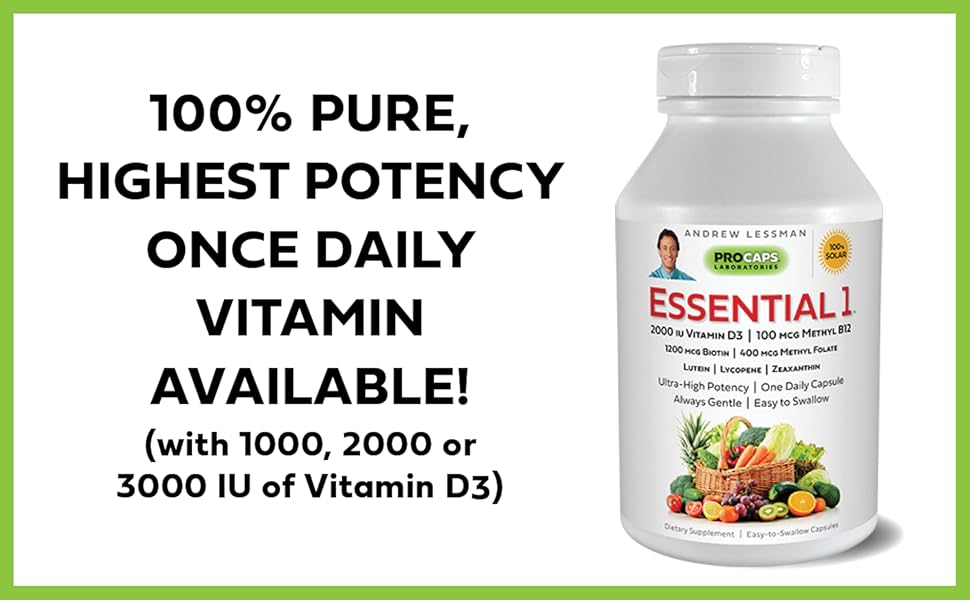 Andrew Lessman Essential1 Multivitamin 2000 IU Vitamin D3