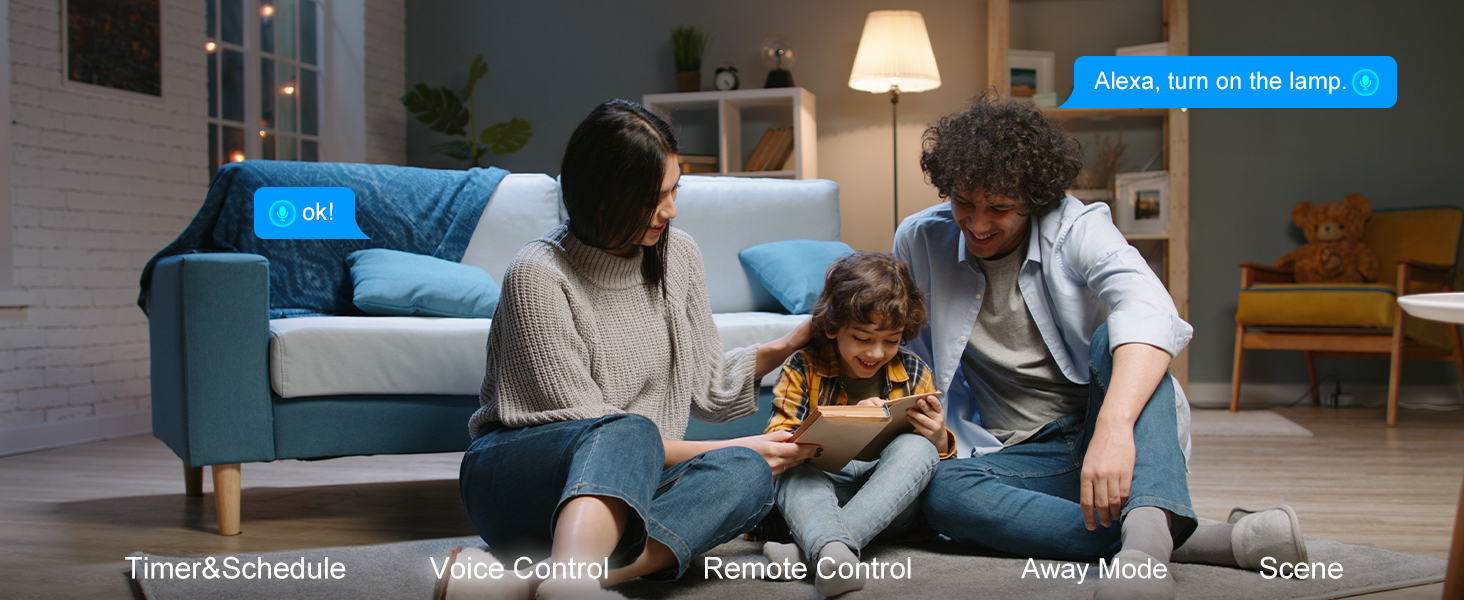 EIGHTREE Smart Plug 2025 Upgrade to 15A, Bluetooth & Wi-Fi Outlet Plug Dual Connection, Voice Control, Remote Control Outlet Timer Indoor, Smart Plugs That Work with Alexa & Google, 2.4GHz Wi-Fi Only