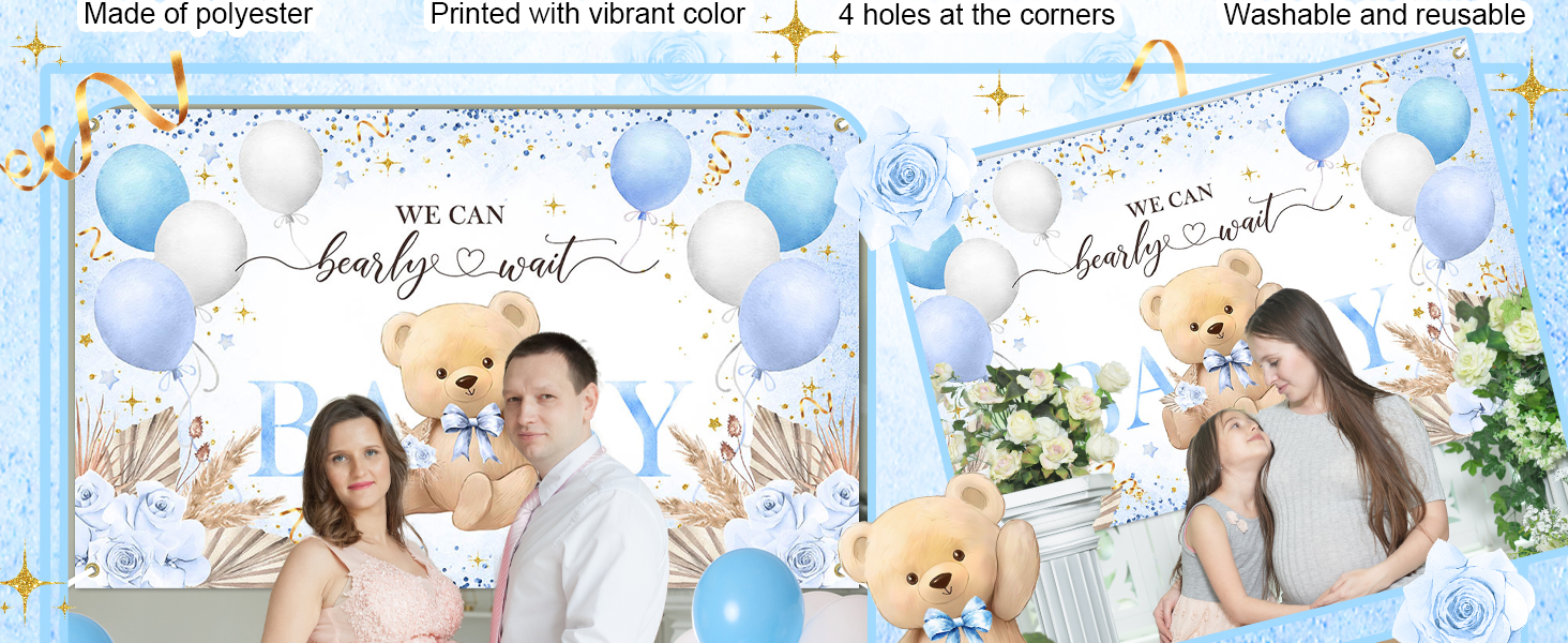 baby boy shower backdrop