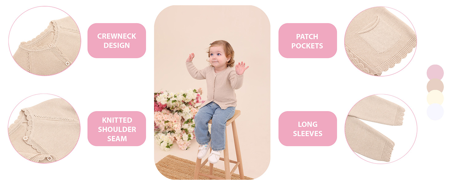   winter lightweight wedding newborn cream sleeves niece sister play knitted childs fall warm year 