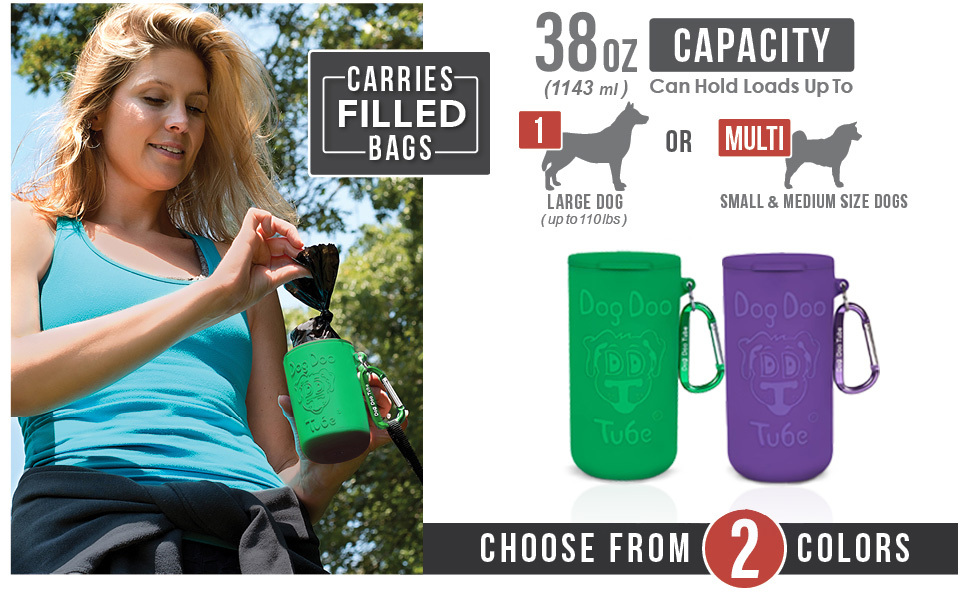 Amazon.com : Doo Tube Reusable Dog Waste Carrier - Holds