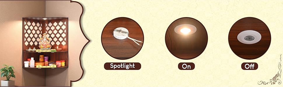 Wooden Corner Pooja Mandir