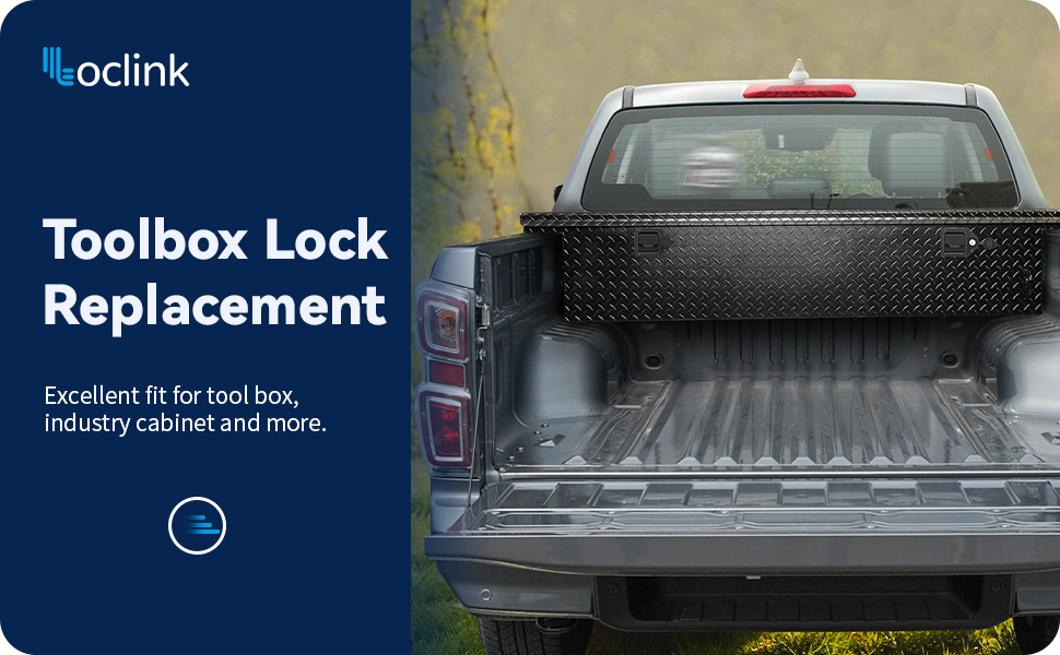 Loclink Truck Tool Box Lock Replacement, Black Standard Flush Mount Paddle Latch