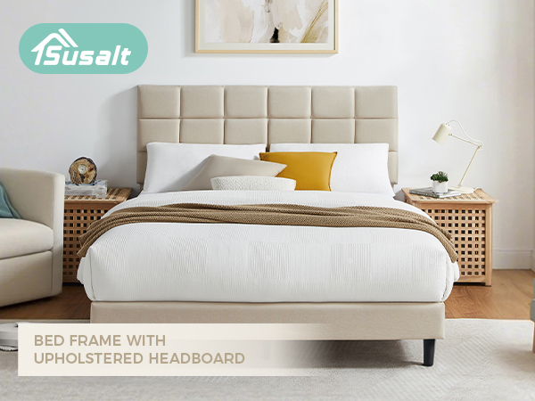 マットレス bubob326 マットレス bubob326 Upholstered-Platform-Bed,-