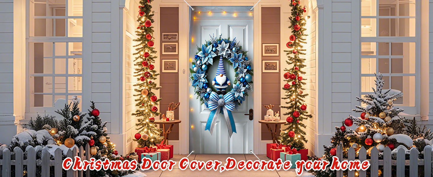 christmas backdrop door cover