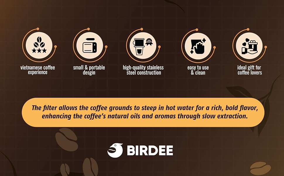 traditional vietnamese coffee experience, high quality stainless steel