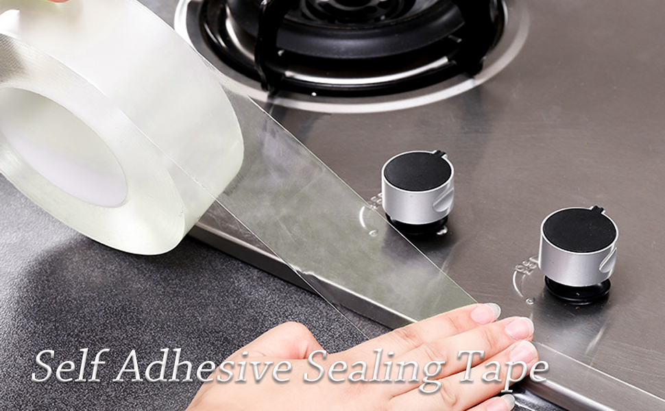 Bathroom Sealant Tape, 20m x 3cm Clear Bath Sealant Strip Self Adhesive