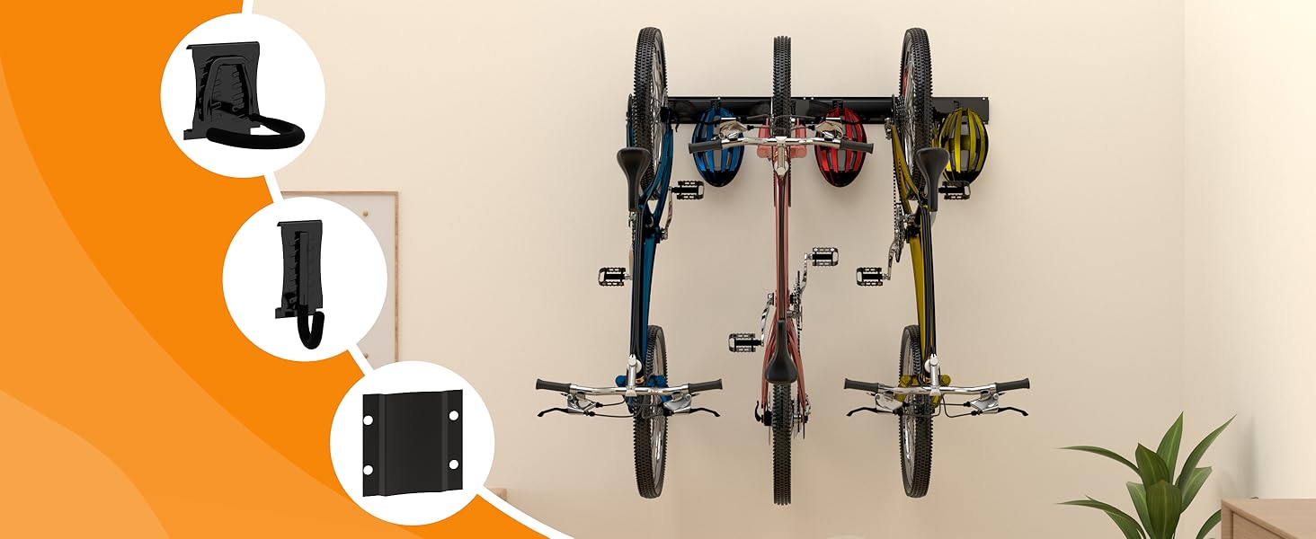 Bike Rack Garage,Bike Storage Rack,6 Heavy Duty Bike