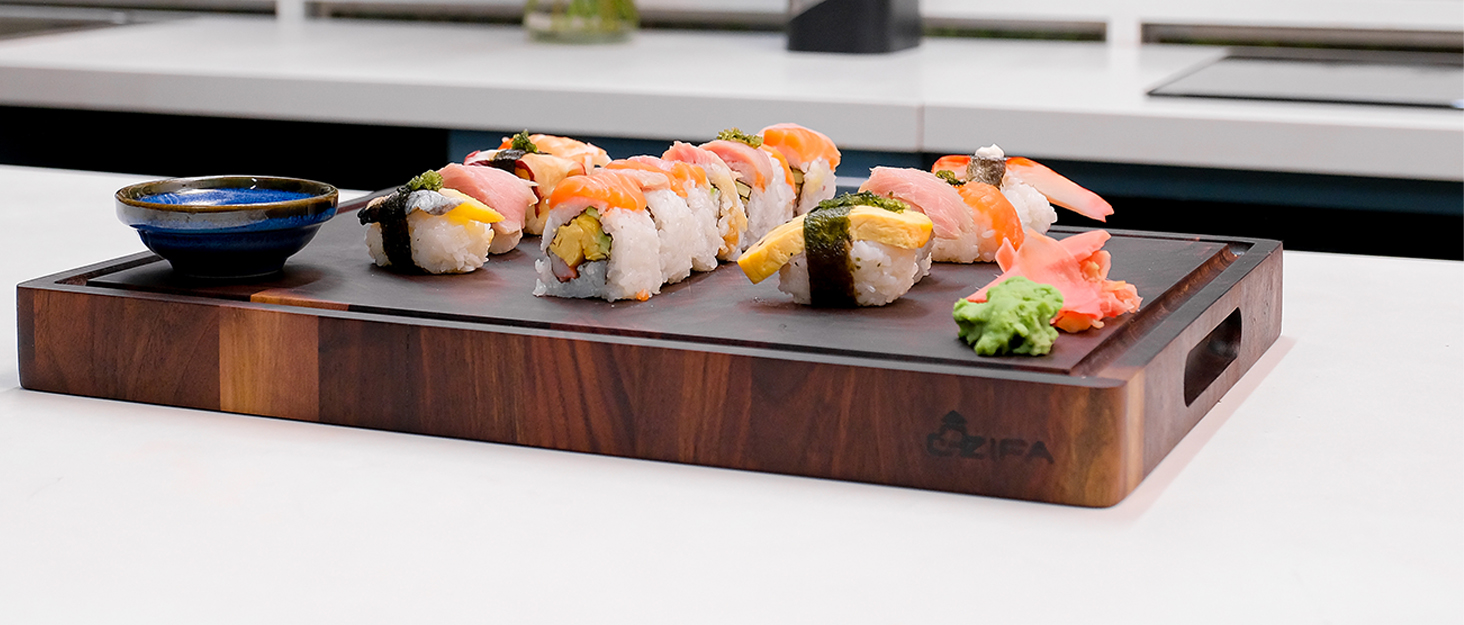 Cozifa American Dark Walnut Wood Cutting Board 17"x12"x1.6