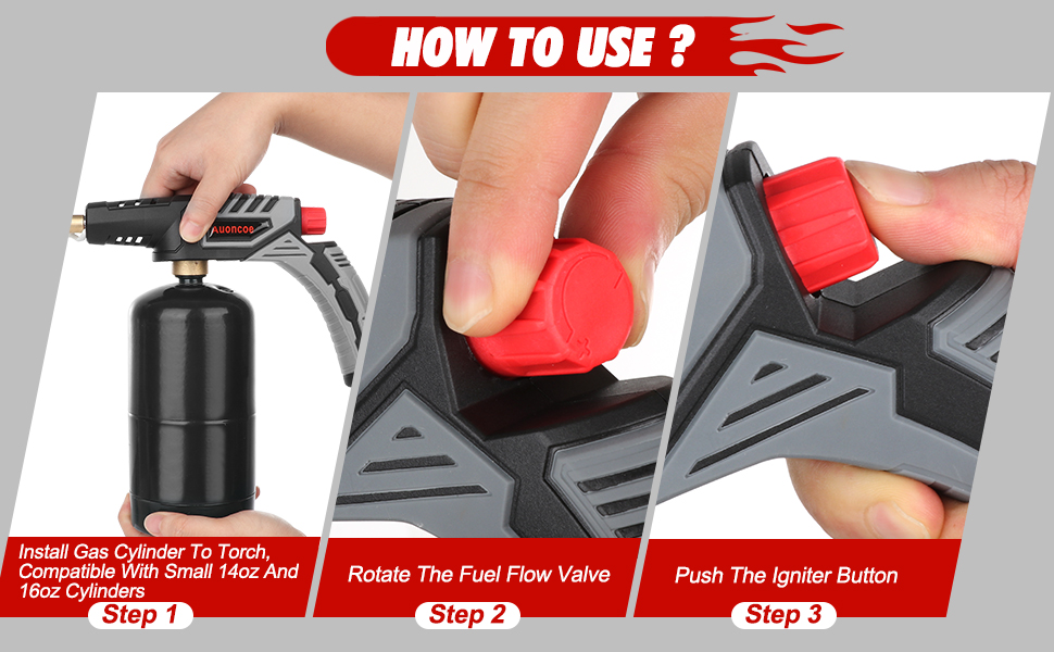 Powerful Propane Cooking Torch, Kitchen culinary Grill, Baking, Creme