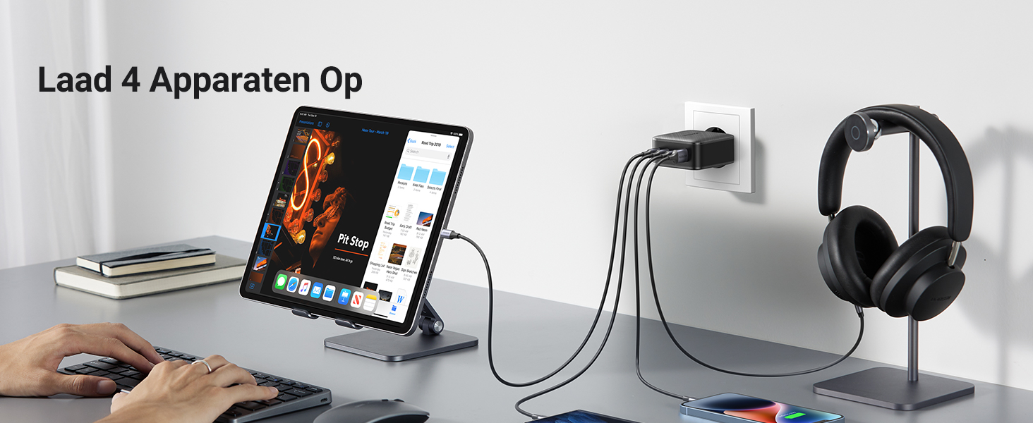 UGREEN 65W USB C GaN Oplader - 4-Poorts PD Lader met PPS - 3