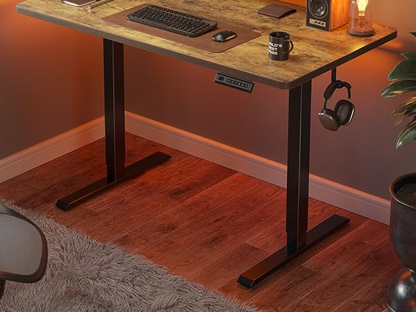 FEZIBO 昇降デスク 横120cm 奥行き60cm 高さ72〜118cm Amazon | FEZIBO 昇降デスク スタンディングデスク 幅120cm