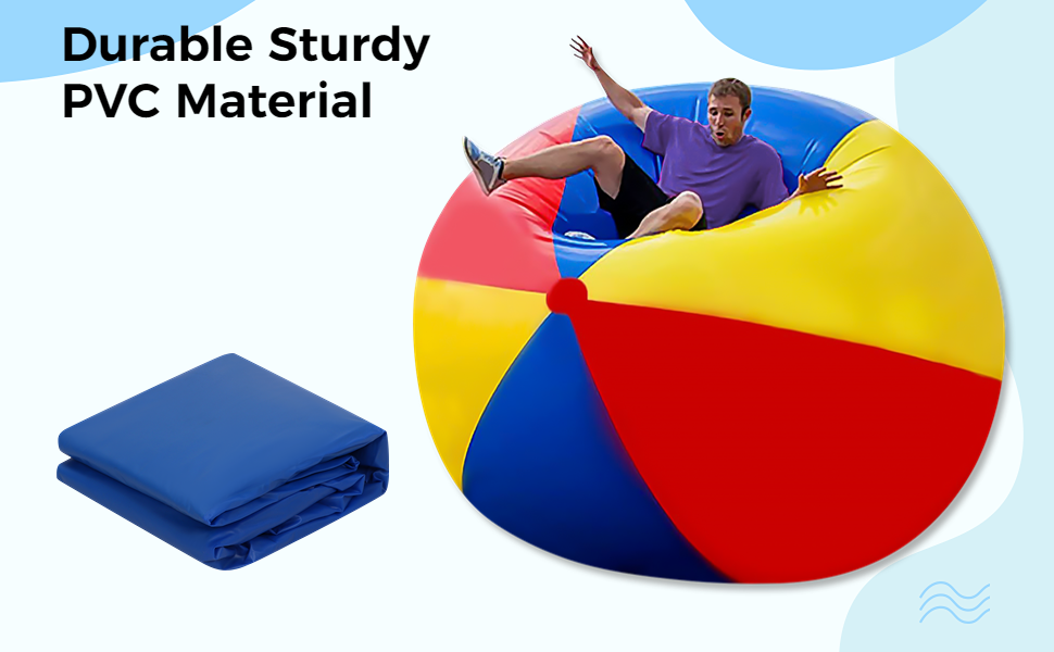 Giant Inflatable Beach Ball, 5 Ft/59 inch Jumbo Size