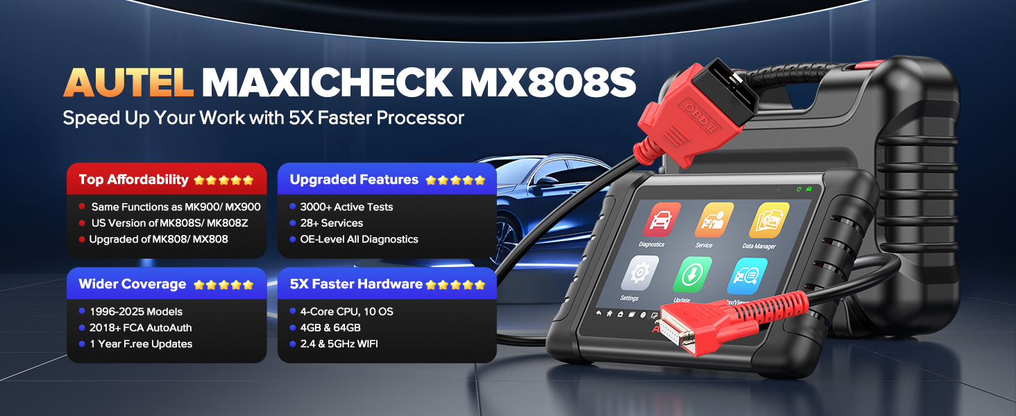 Autel Scanner MaxiCheck MX808S-A+1