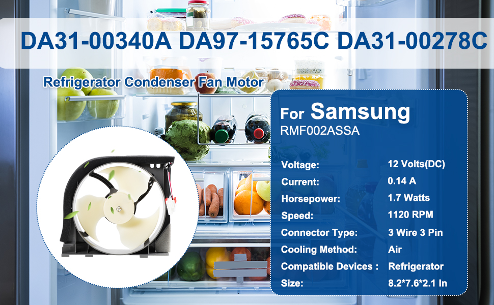 DA31-00340A,DA97-15765C,DA31-00278C,DA31-00340A DA97-15765C Condenser Fan Motor for Samsung