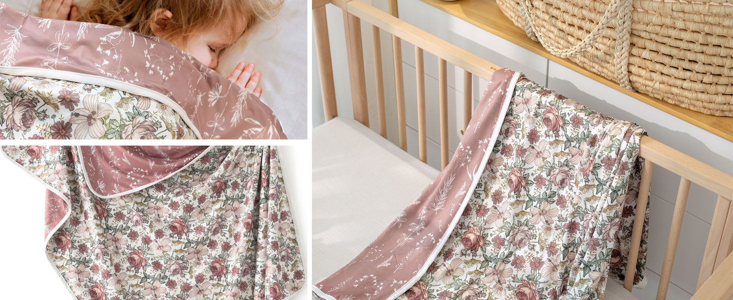 floral baby blanket