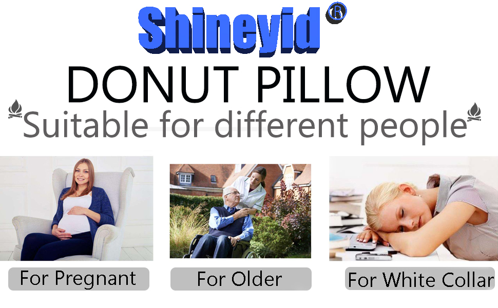 Shineyid Donut Pillow for Tailbone Pain, Inflatable Donut