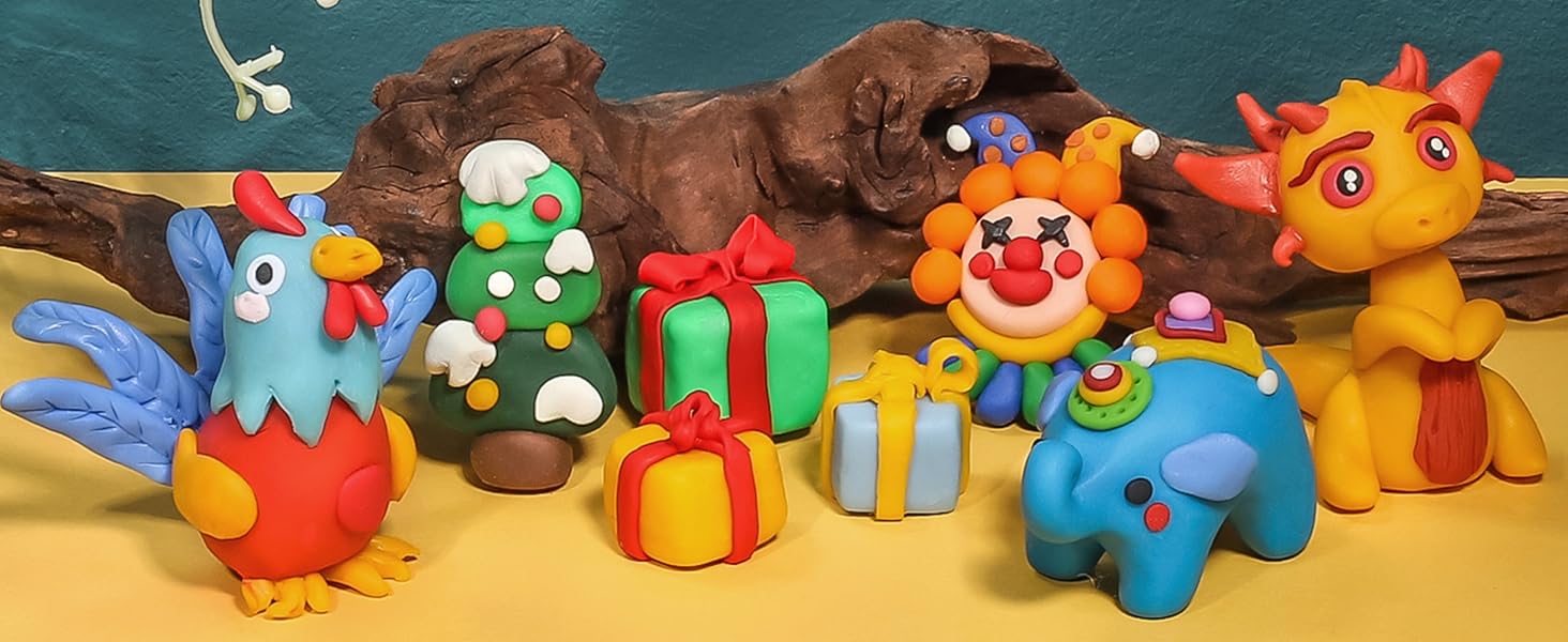 iFergoo Polymer Clay Starter Set,48 Colors Oven Bake Modeling Clay Kit with Tools and