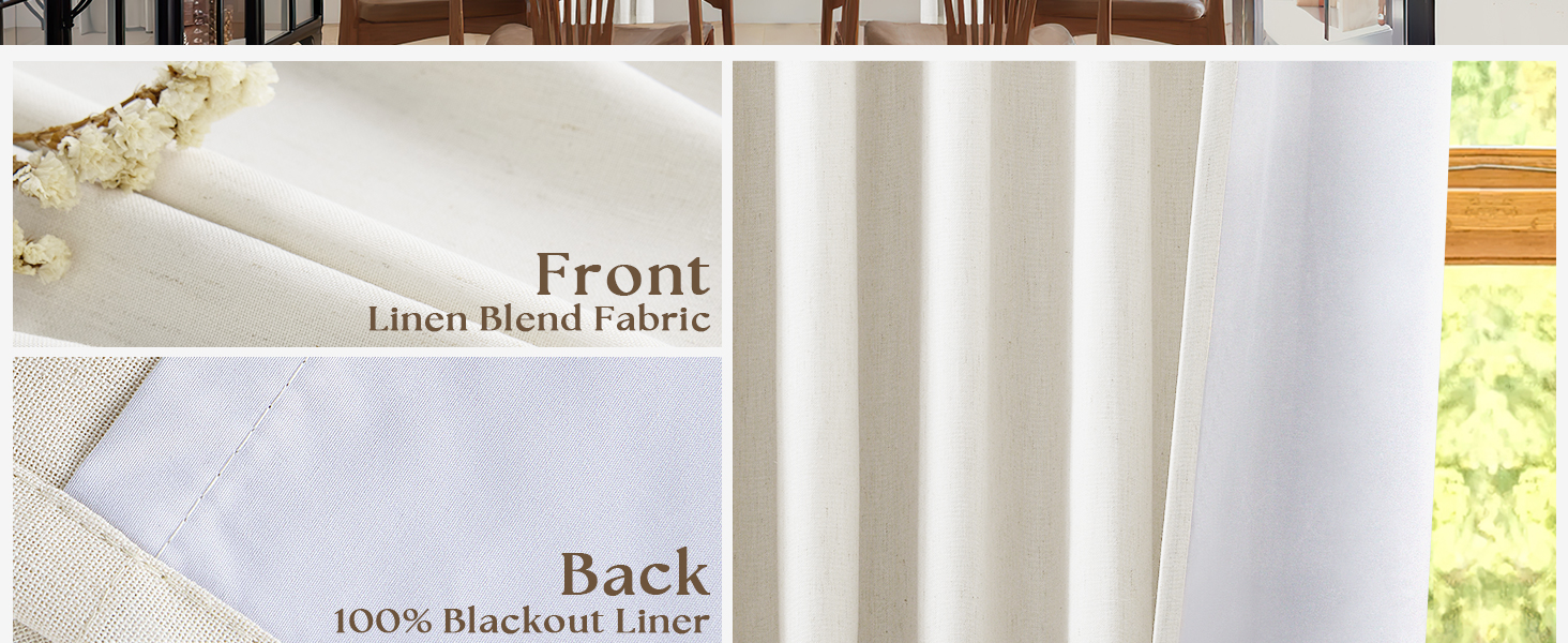 blackout linen curtain