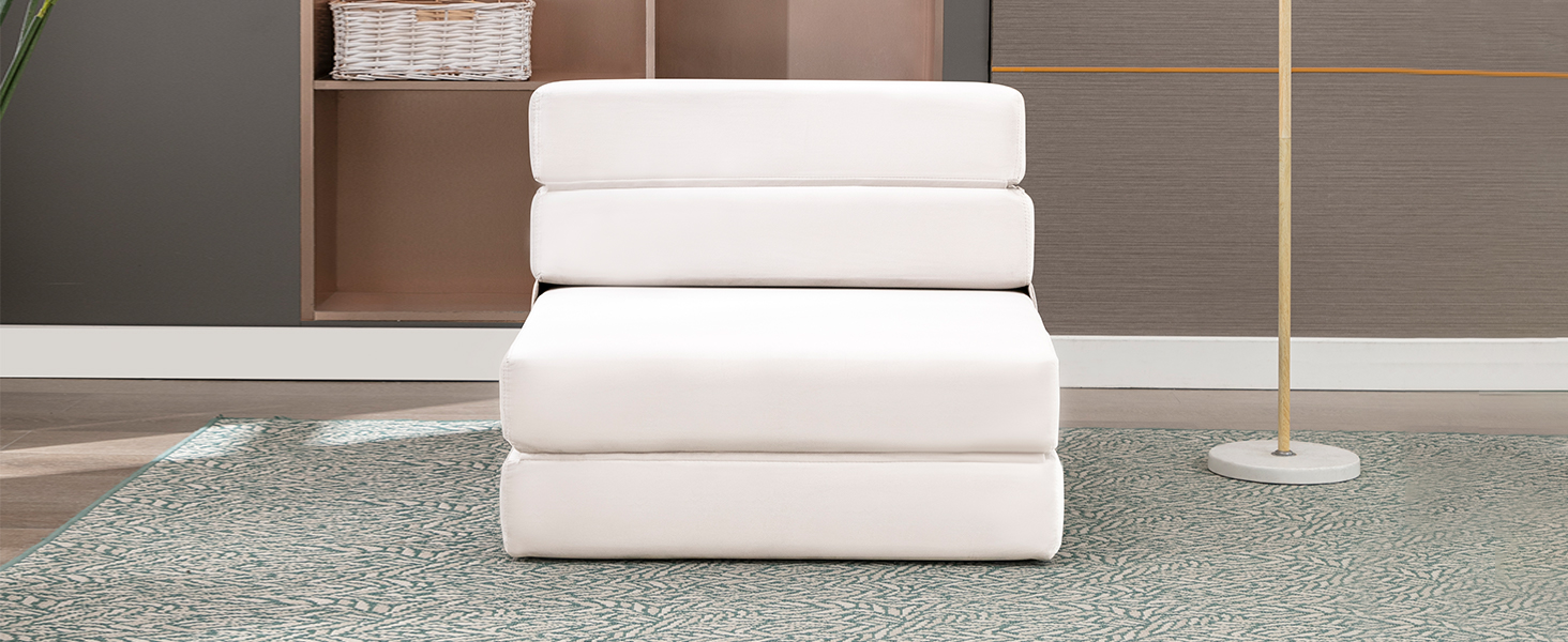 BALUS Triple Fold Down Sofa Bed,Single Size Sleeper Sofa 2