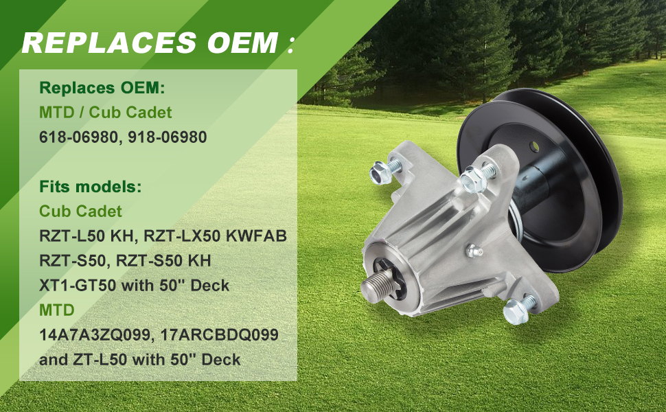 Amazon.com : 618-06980 918-06980 Spindle Fit Cub Cad et 50