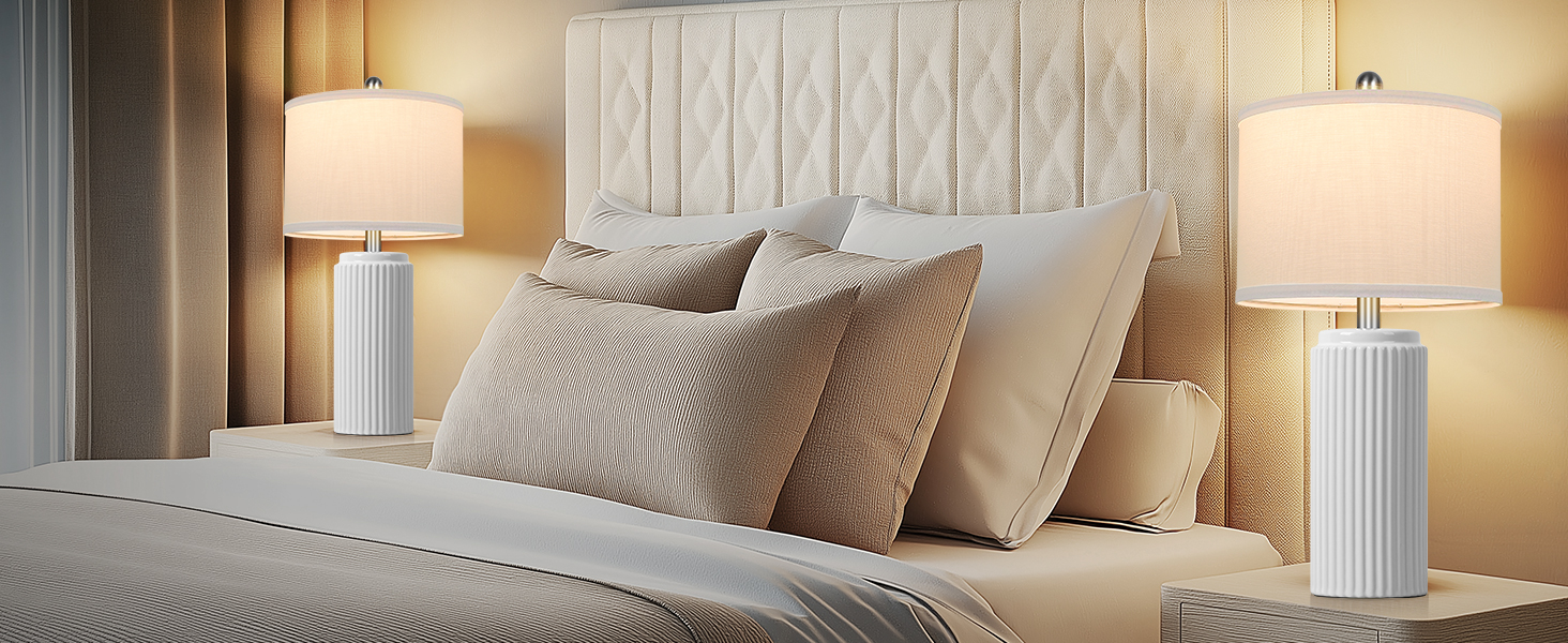 white table lamps set of 2 for bedroom