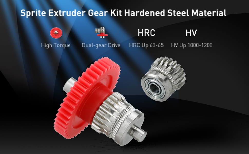 Hardened Steel Gear, Sprite Extruder Gear Kits