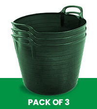Easy Shopping 3 X 42 Litre Large Flexi Tub Garden Home Flexible Colour Rubber Storage Container