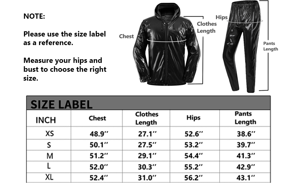 HOTSUIT Sauna Suit for Men Sweat Sauna Jacket Pant Gym Workout Sweat Suits