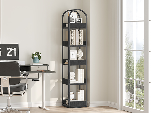 BOOKシェルフ Amazon.com: ALLSTAND 5 Tier Rotating Bookshelf, 360
