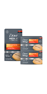Dove Men+Care Skin Defense Antibacterial Soap Bar, 3.75 oz