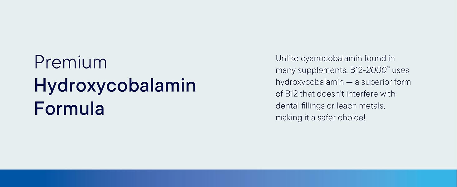 safer choice Hydroxocobalamin biotic b 2000 chewable pills folate vitamin b12 2000 mcg vitamin b12