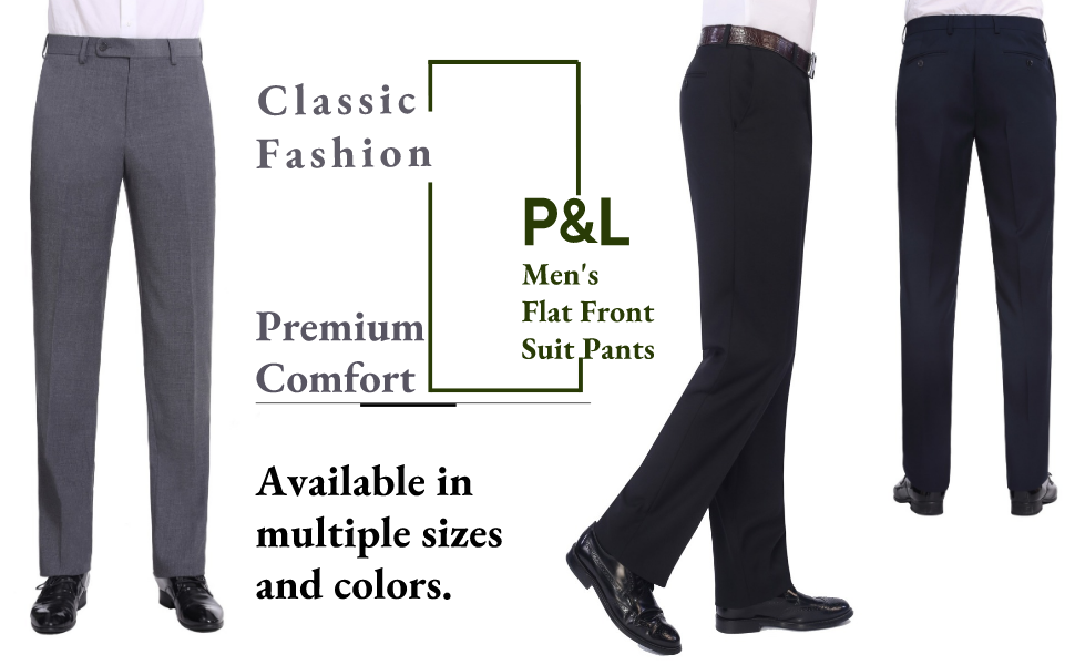 ☆L'Appartement☆ GENTLEMAN PANTS 38 Pembrook Men's Elastic Waist Pants for Seniors - Black